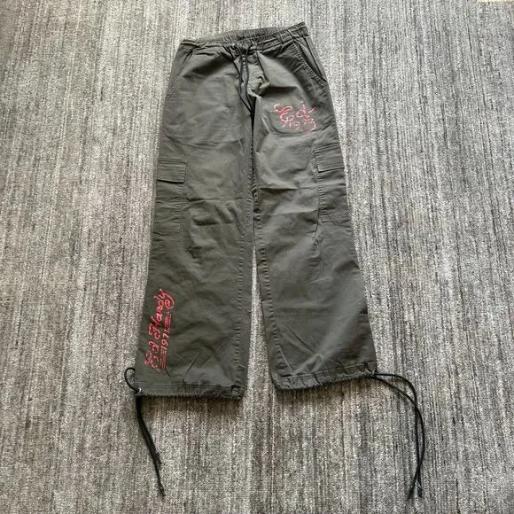 Ed Hardy x Urban Outfitters Khaki Koi Leaper Cargo Pants, XS - Picture 3 of 9